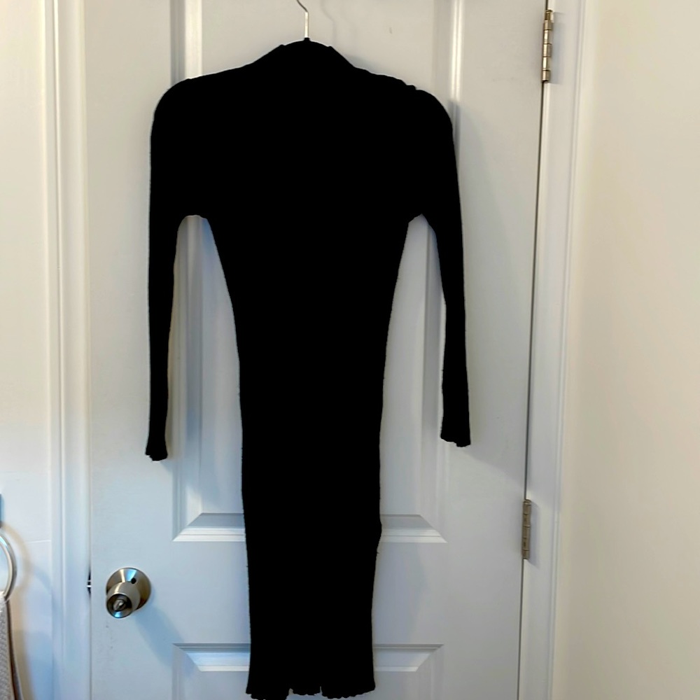 Nordstrom B.P., black, ribbed knit sweater dress. Size XS